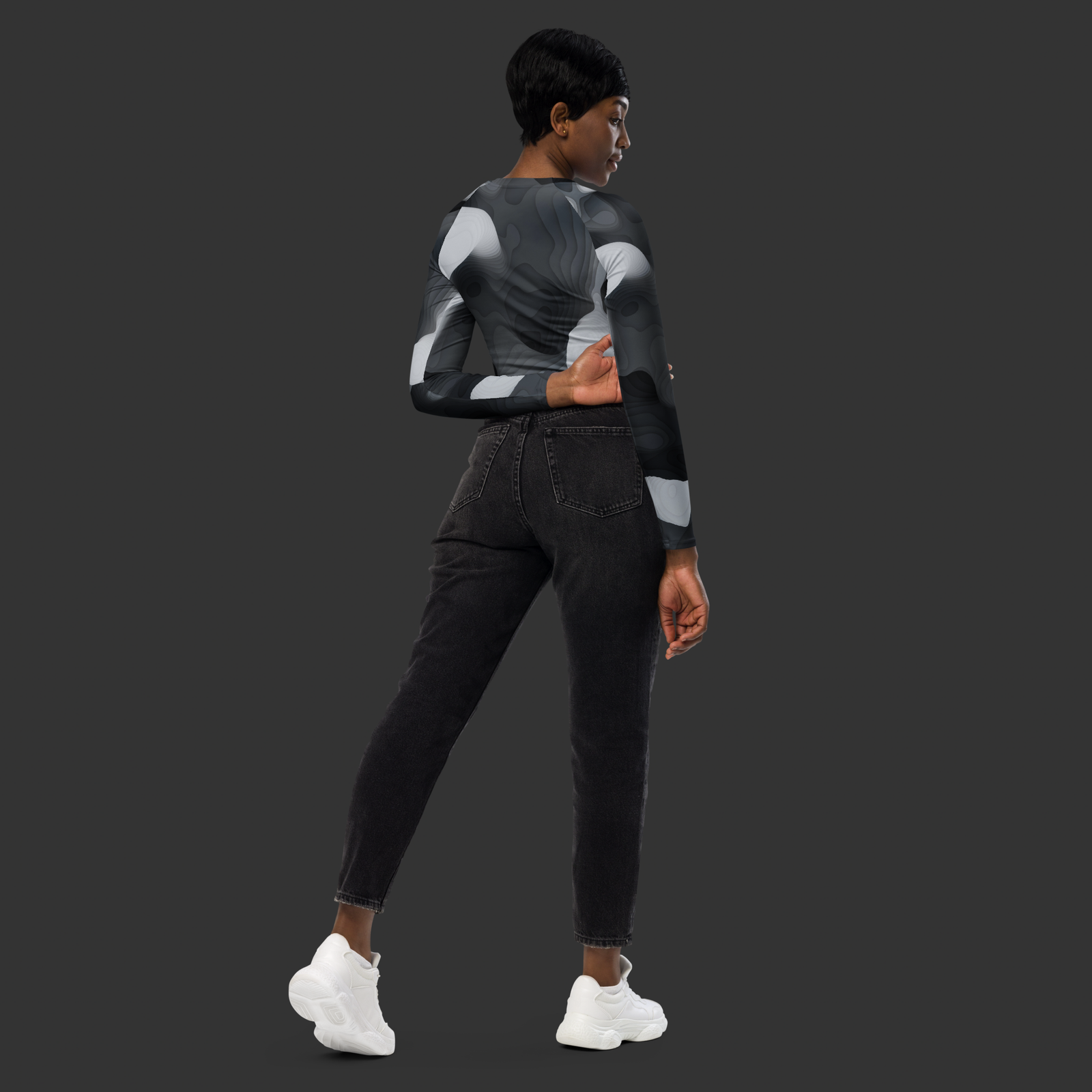 Recycled long-sleeve crop top - Image 3